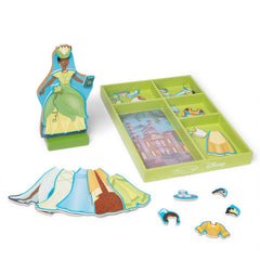 Disney Princess Tiana Wooden Magnetic Dress-Up Play Set