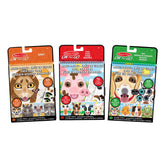 Make-A-Face Reusable Sticker Pad 3-Pack: Safari, Farm, Pets