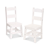 Wooden Chair Pair - White