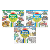 Coloring Pad 3-Pack: Animals, Vehicles, Multi-Theme