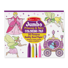 Jumbo Coloring Pad - Princess & Fairy
