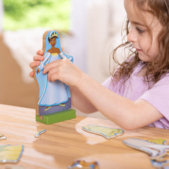 Disney Princess Tiana Wooden Magnetic Dress-Up Play Set