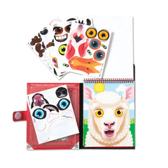 Make-a-Face – Farm Reusable Sticker Pad – On the Go Travel Activity