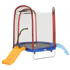 Climb 'n Slide 7ft Trampoline™ with Enclosure & Slide