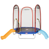 Climb 'n Slide 7ft Trampoline™ with Enclosure & Slide