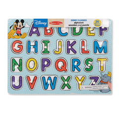 Disney Classics Wooden Alphabet Peg Puzzle