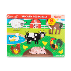 Farm Peg Puzzle - 8 pieces
