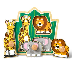 Jungle Friends Jumbo Knob Puzzle - 3 Pieces