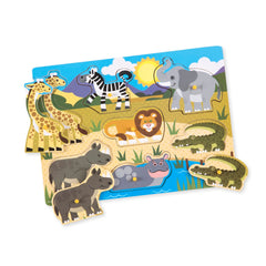 Safari Peg Puzzle - 7 Pieces