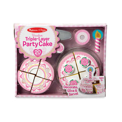 Triple-Layer Party Cake - Wooden Play Food