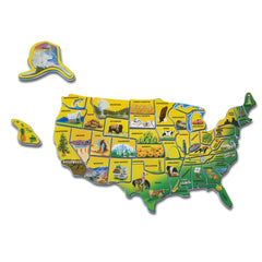 U.S.A. Map Wooden Puzzle