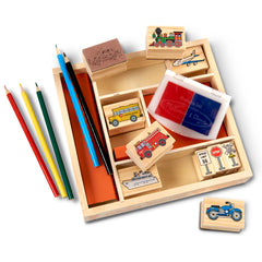 Wooden Stamp Set - Vehicles
