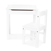 Child's Lift-Top Desk & Chair - White