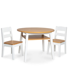 Wooden Round Table & Chairs Set
