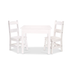 Wooden Table & Chairs - White