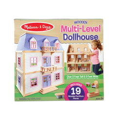 Wooden Multi-Level Dollhouse