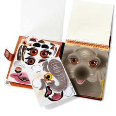 Make-a-Face – Safari Reusable Sticker Pad – On the Go Travel Activity