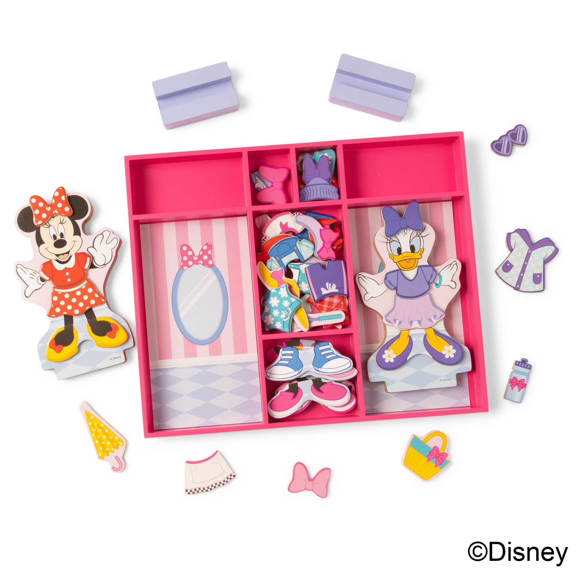 Disney Minnie & Daisy Deluxe Wooden Magnetic Dress-Up