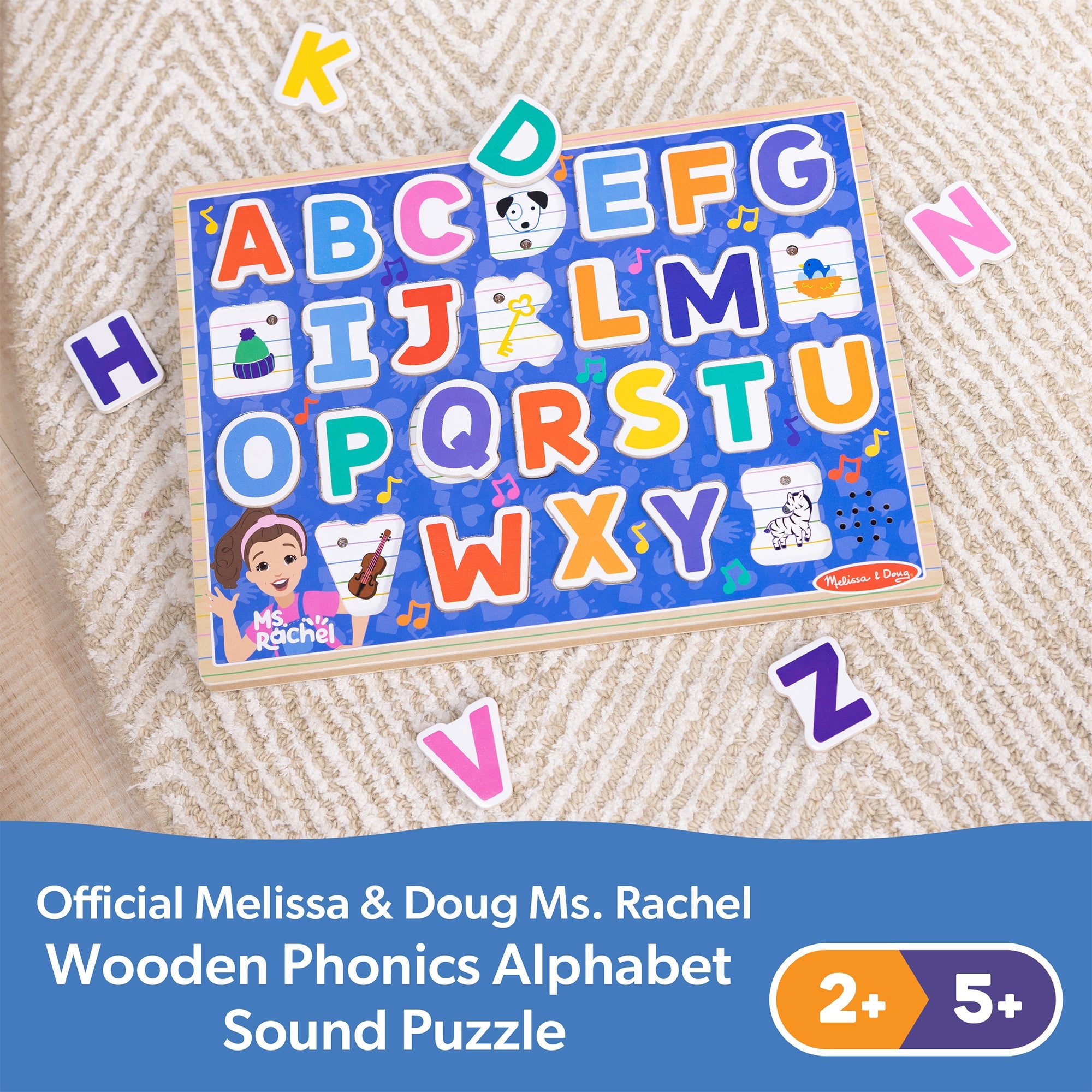 Ms. Rachel™  Wooden Phonics Alphabet Sound Puzzle - 24 Pieces