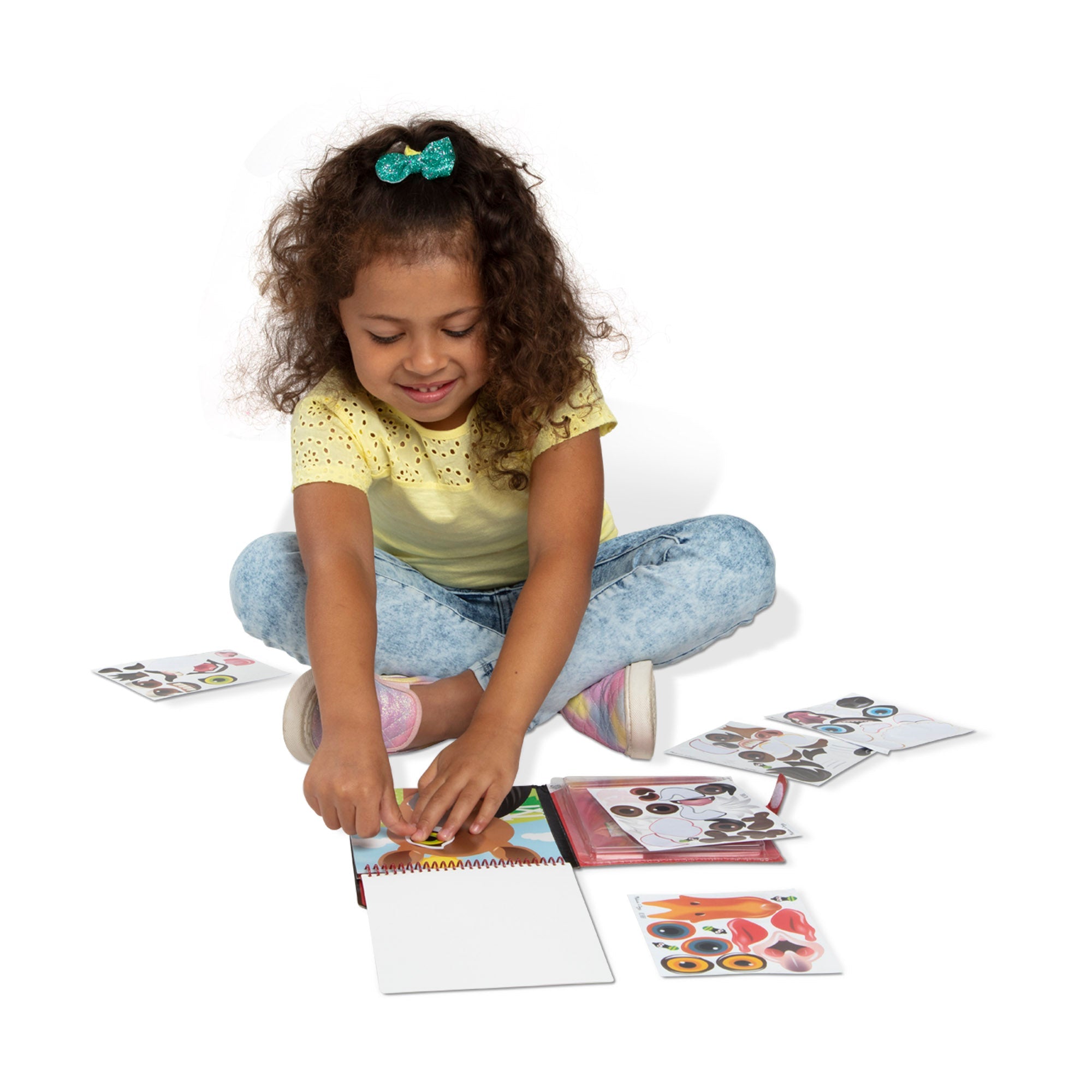 Make-a-Face – Farm Reusable Sticker Pad – On the Go Travel Activity