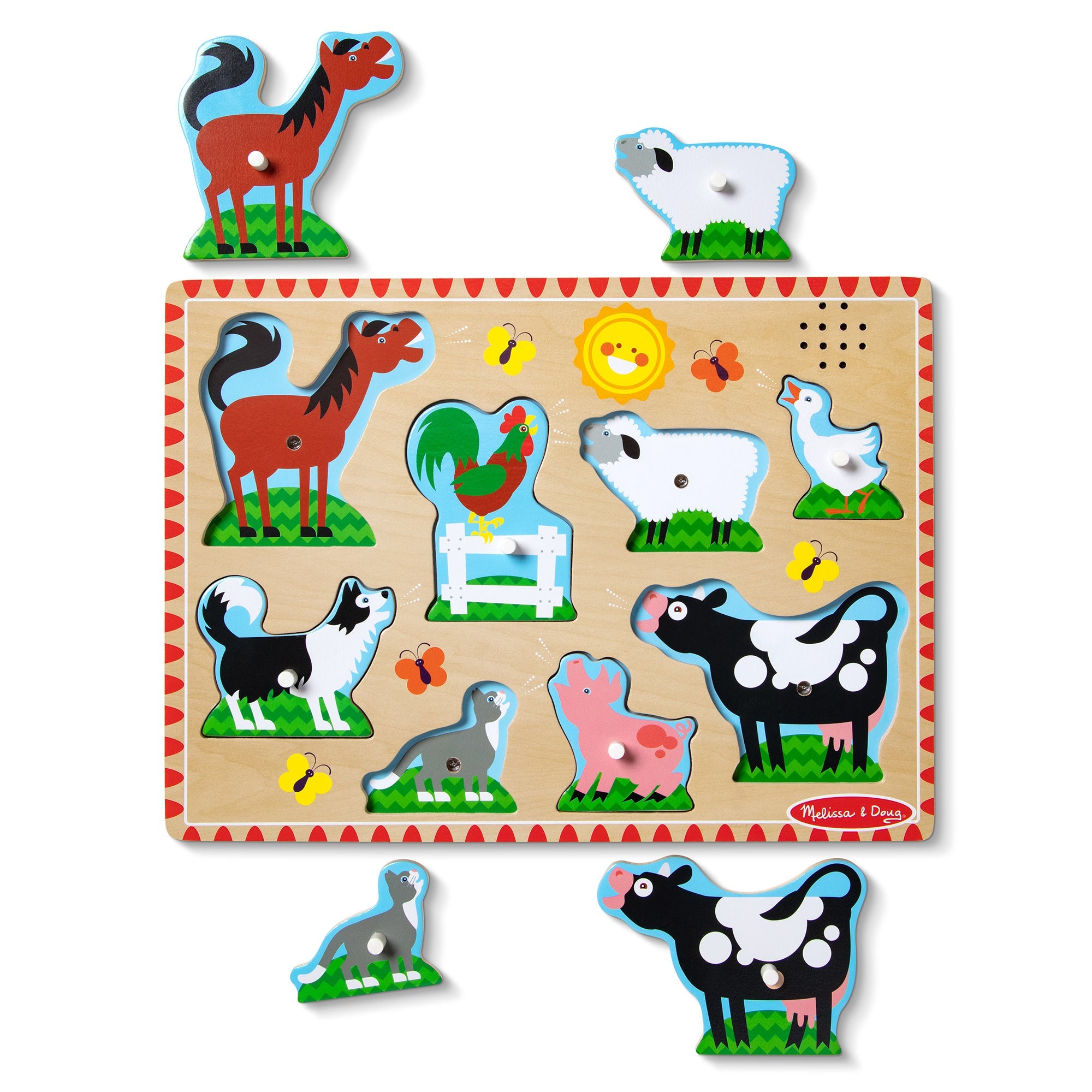 Farm Animals Sound Puzzle - 8 Pieces