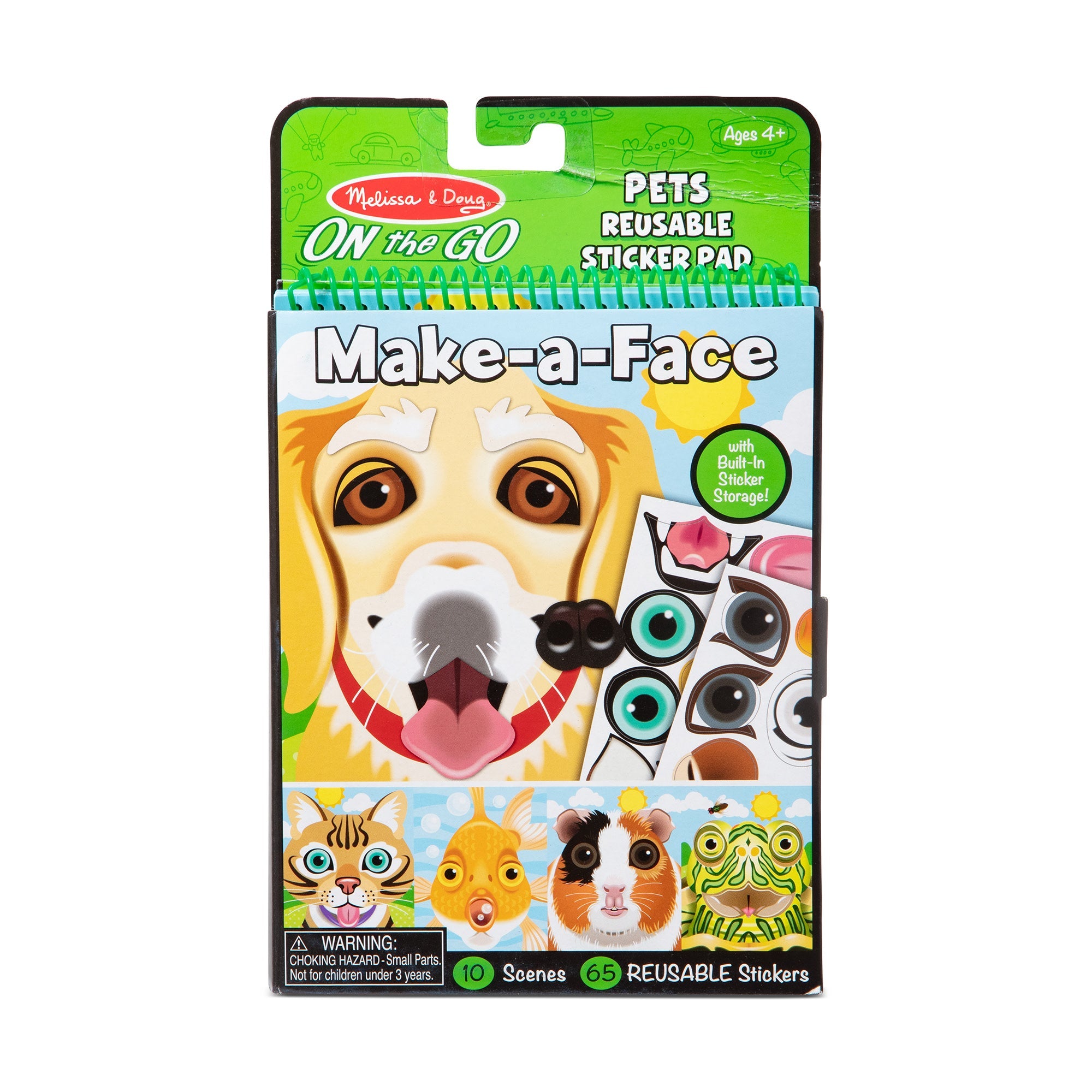 Make-a-Face – Pets Reusable Sticker Pad – On the Go Travel Activity