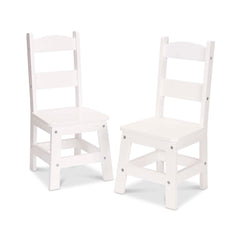 Wooden Chair Pair  - White