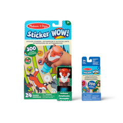 Sticker WOW!™ Fox Bundle: Activity Pad & Sticker Stamper + Mini Activity Pad and 200 Refill Stickers
