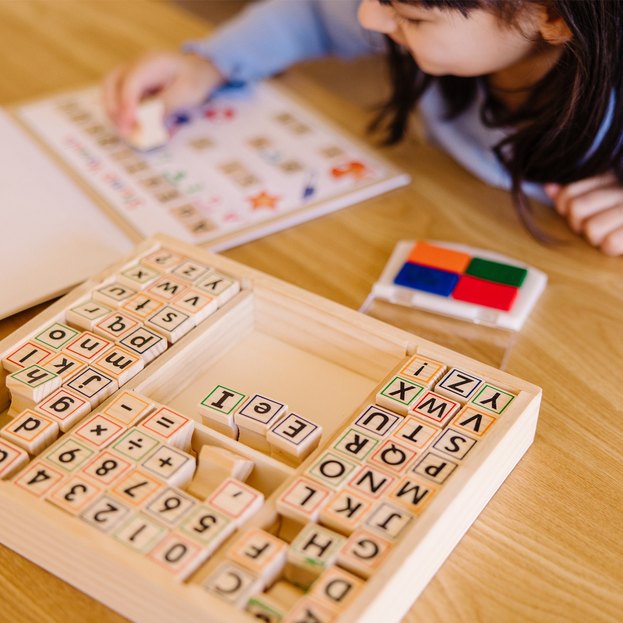 Deluxe Wooden Stamp Set - ABCs 123s