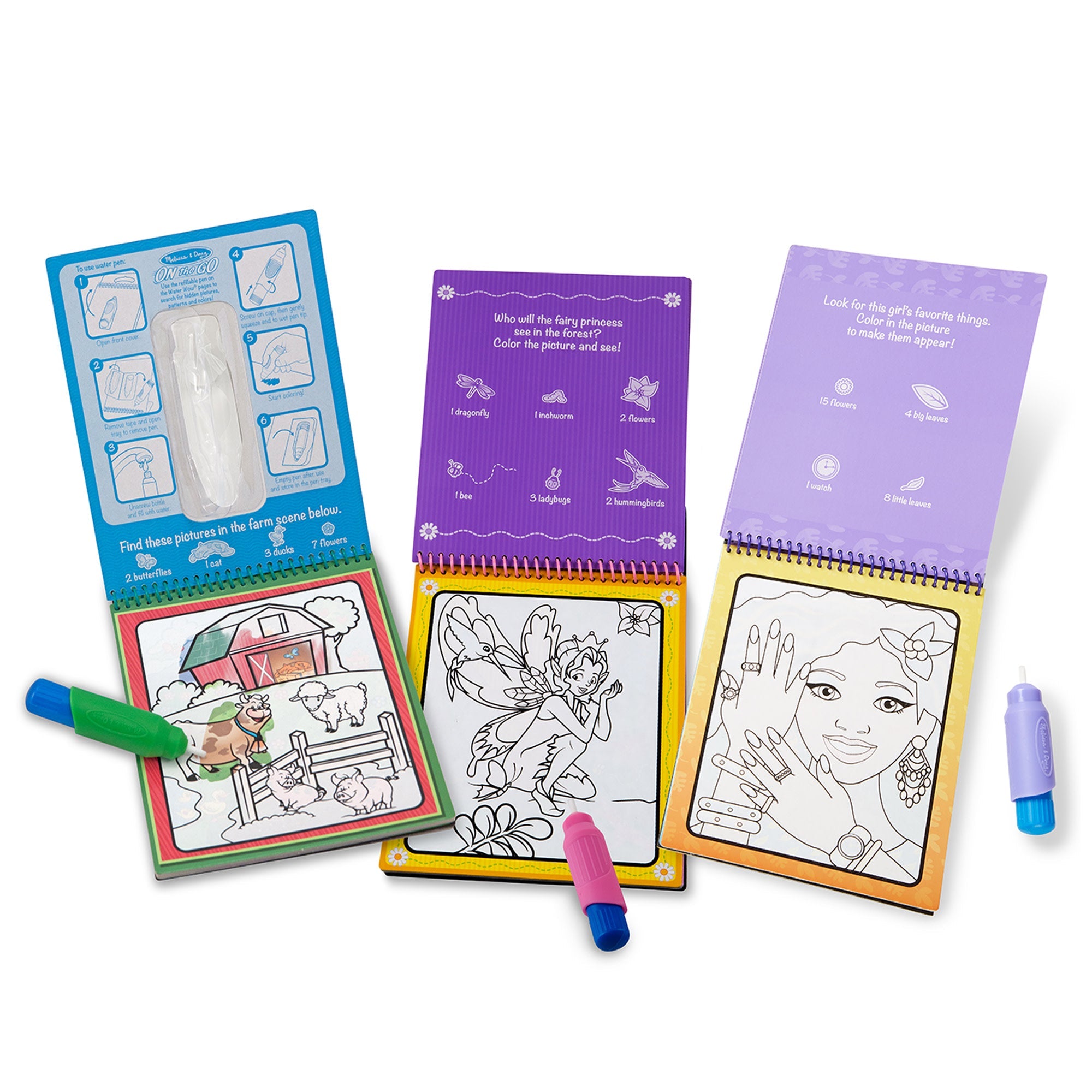 On the Go™ Water Wow!® 3-Pack: Makeup & Manicures, Fairy Tale, Animals