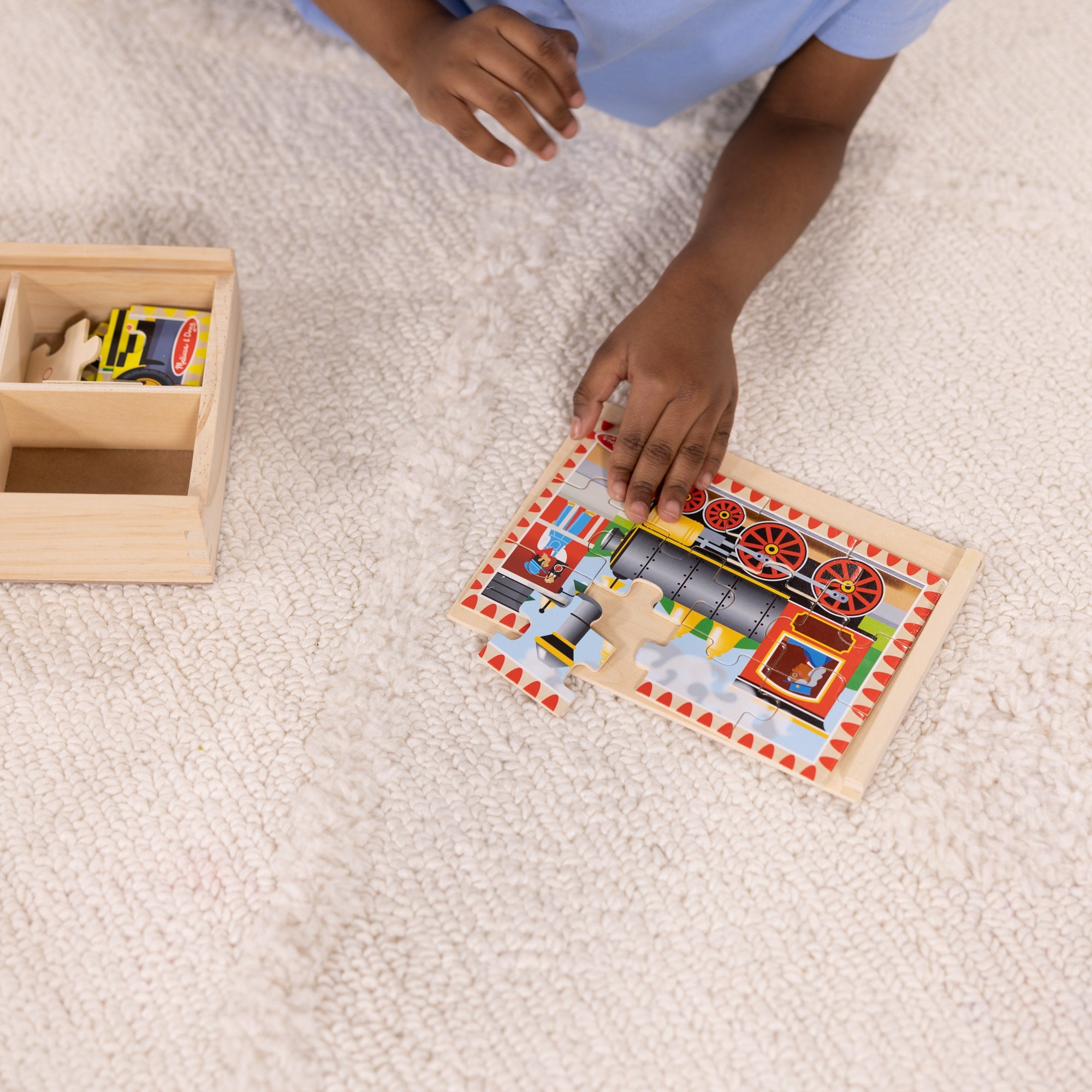 Wooden Jigsaw Puzzles in a Box - Vehicles