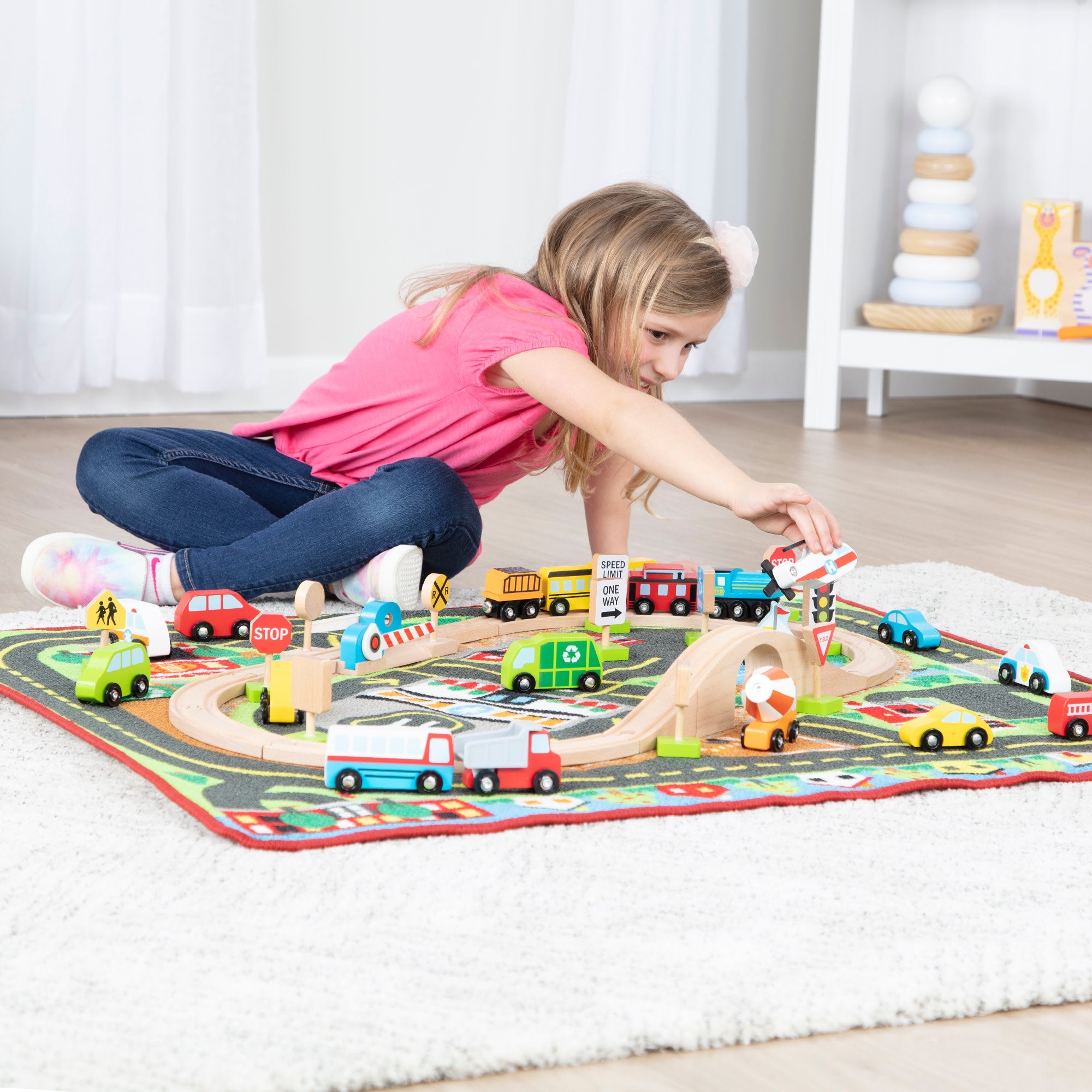 Deluxe Multi-Vehicle Activity Rug Play Set
