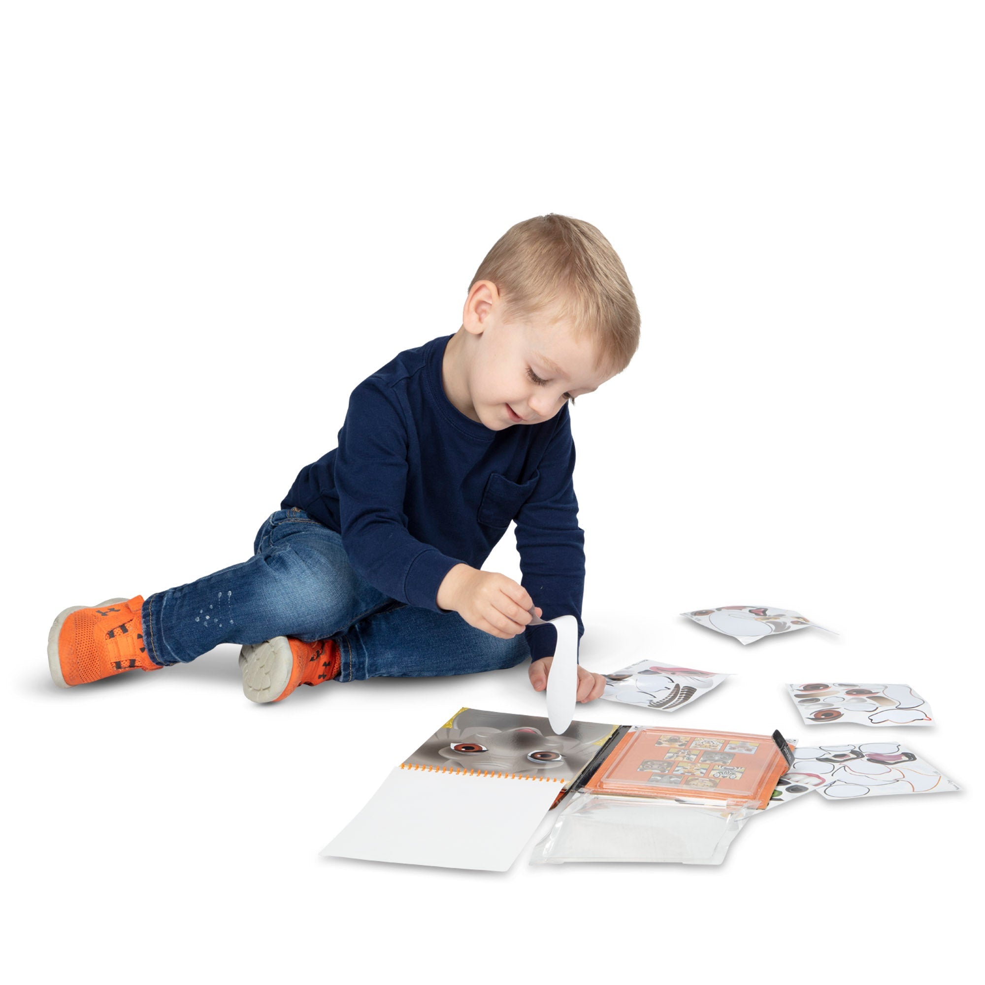 Make-a-Face – Safari Reusable Sticker Pad – On the Go Travel Activity