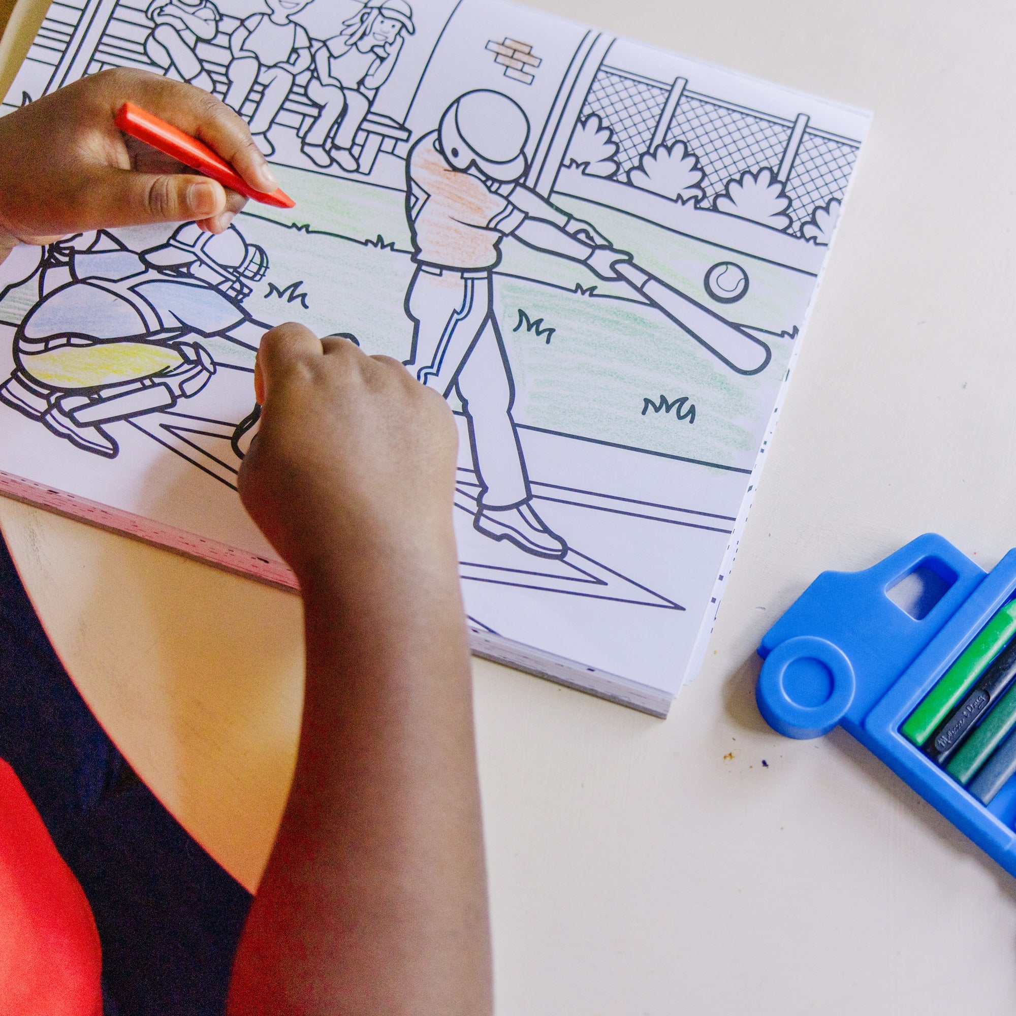 Jumbo 50-Page Kids' Coloring Pad - Space, Sharks, Sports, and More