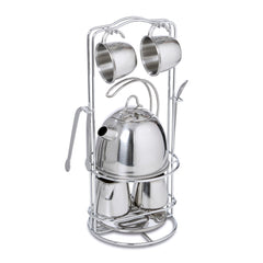 Stainless Steel Tea Set with Storage Stand
