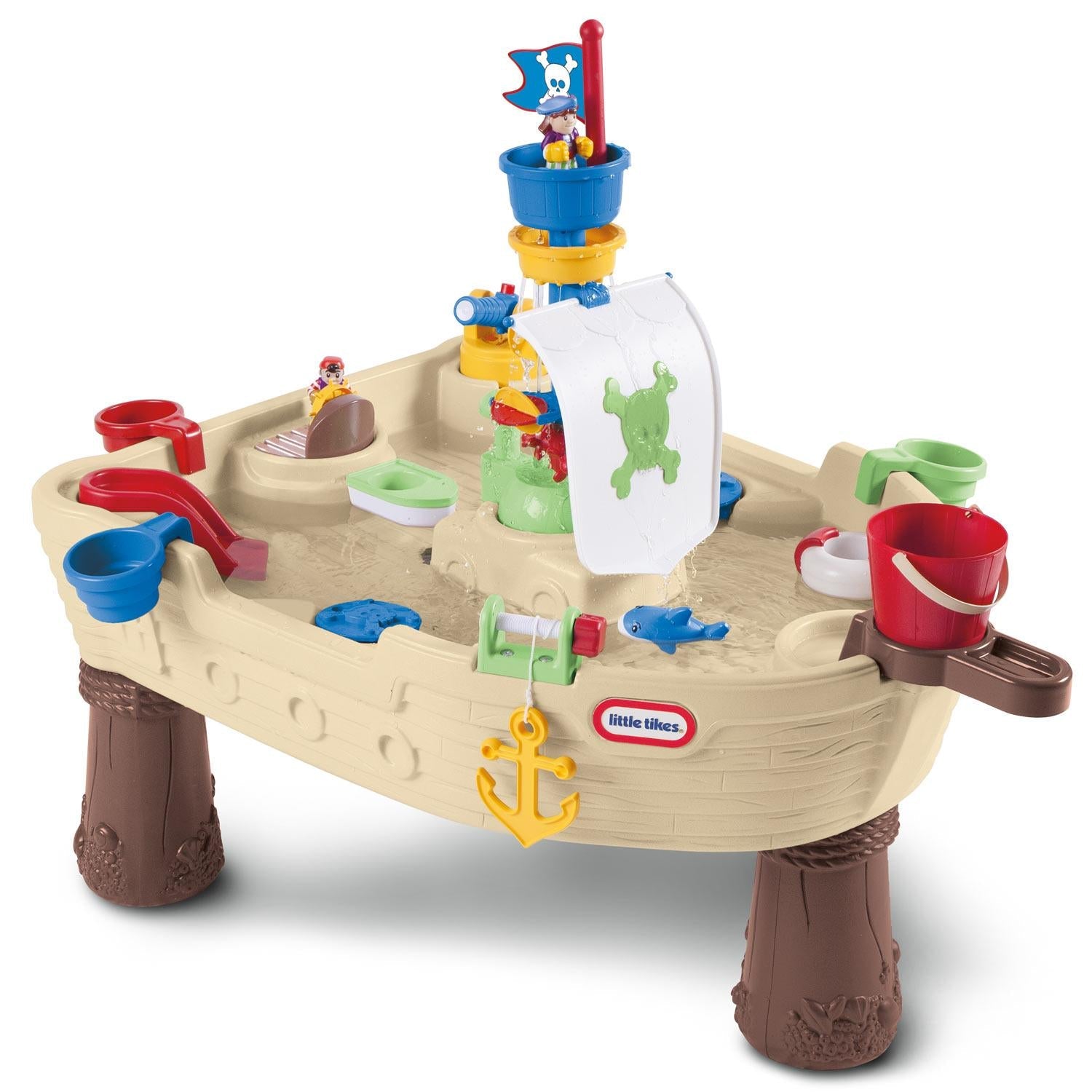 Anchors Away Pirate Ship – Water Play Table with Cannon, Spinner & Splashing Fun
