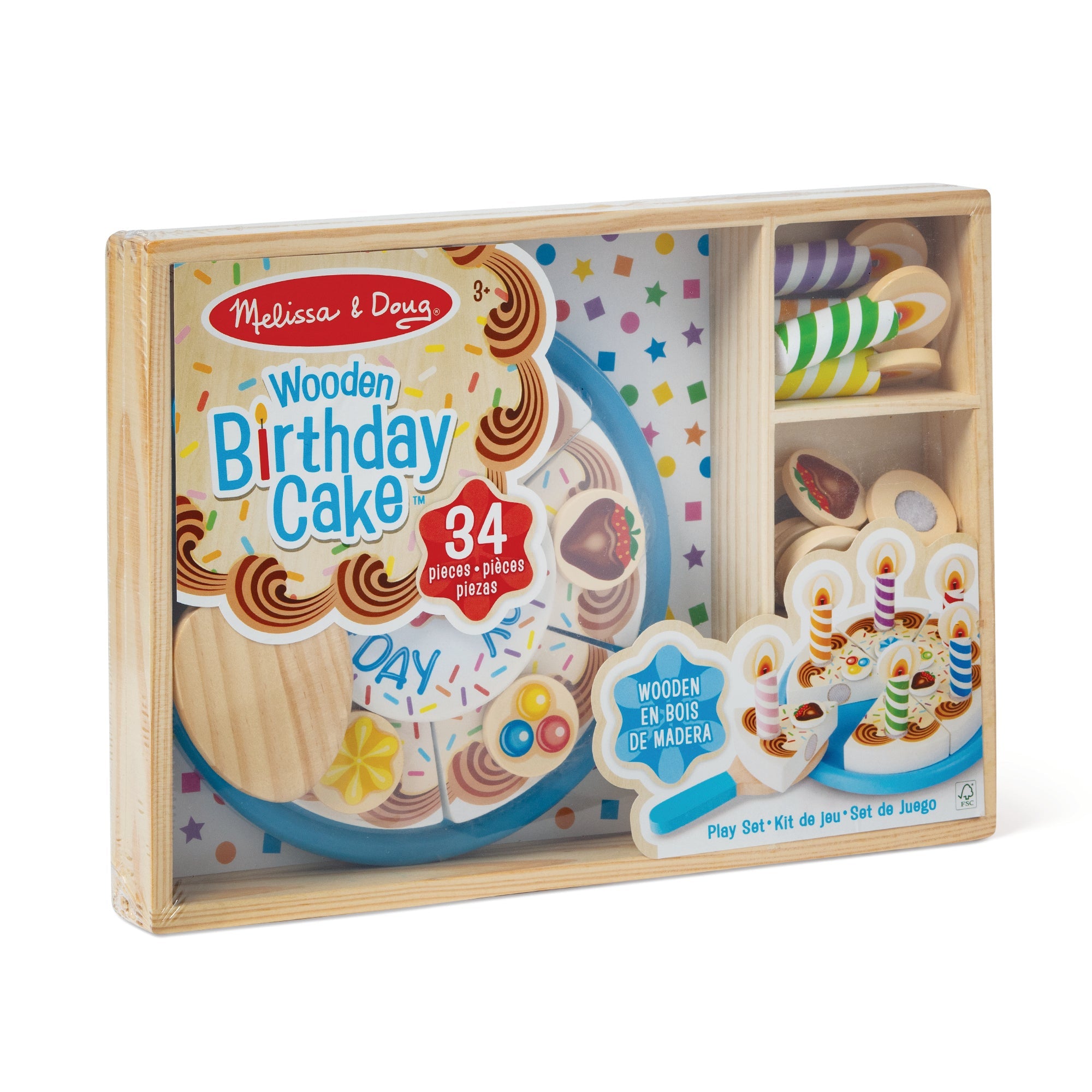 Wooden Birthday Cake Play Set