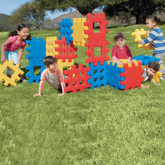 Big Waffle Blocks with 18 Colorful Blocks for Indoor & Outdoor Play