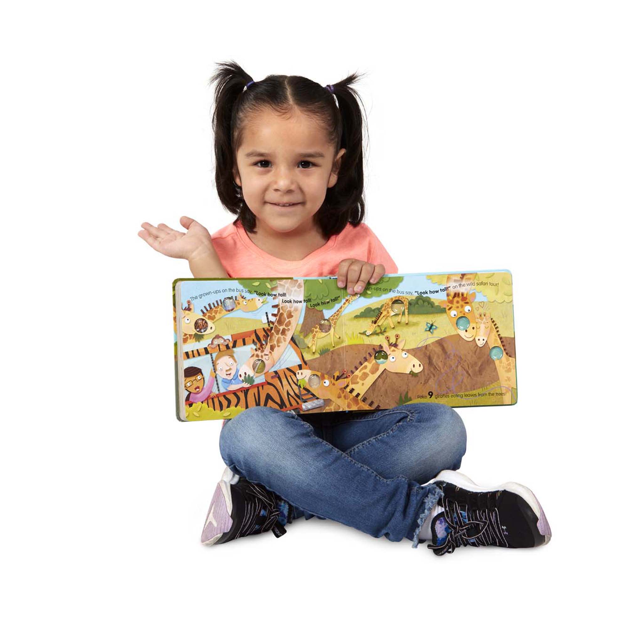 Poke-a-Dot: The Wheels on the Bus Wild Safari Board Book