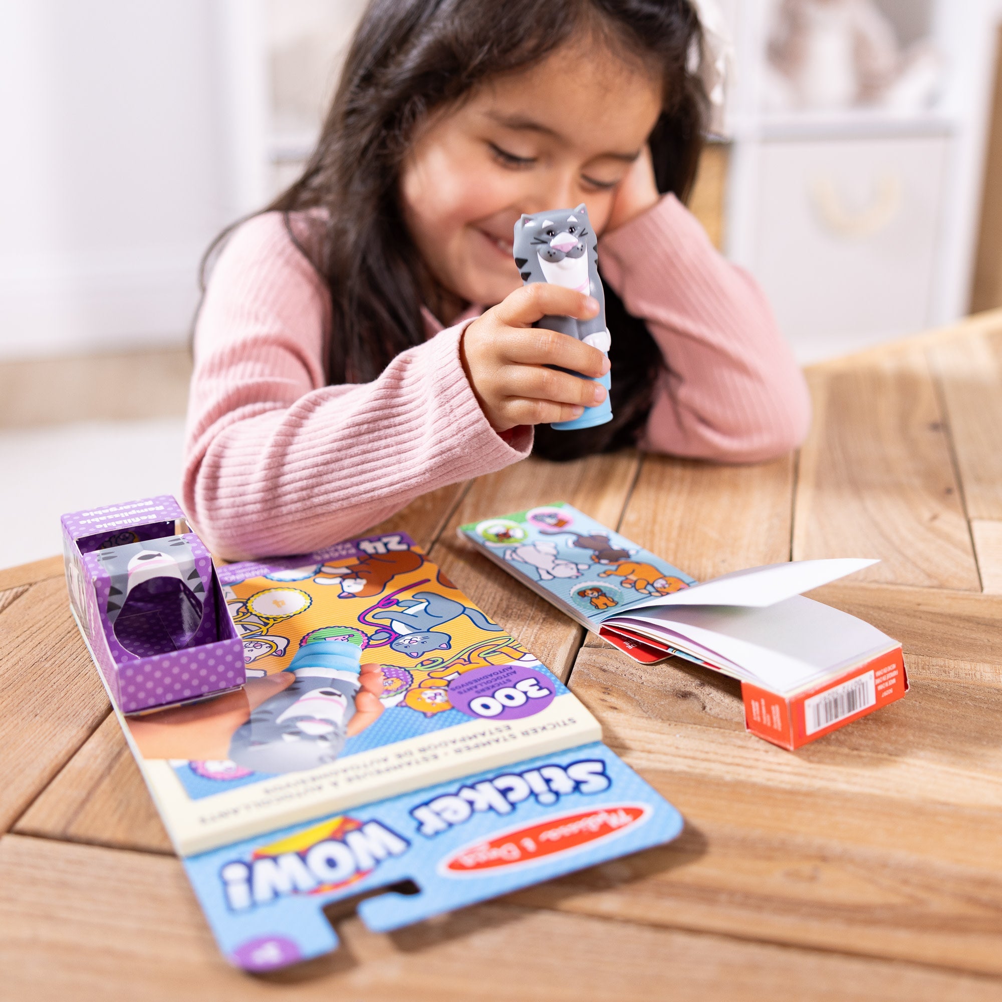 Sticker WOW!™ Cat Bundle: Activity Pad & Sticker Stamper + Mini Activity Pad and 200 Refill Stickers