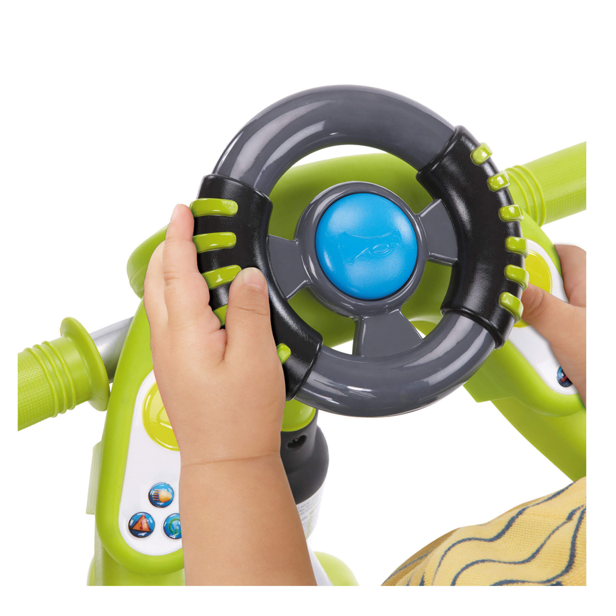 4-in-1 Deluxe Trike with Dash Neon Green - Adjustable Features, and Parent Steering