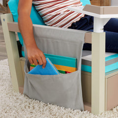 2-in-1 Fun & Study Swivel Desk – Wooden Desk with Chair, Swivel Surface, Storage, and Book Organizer