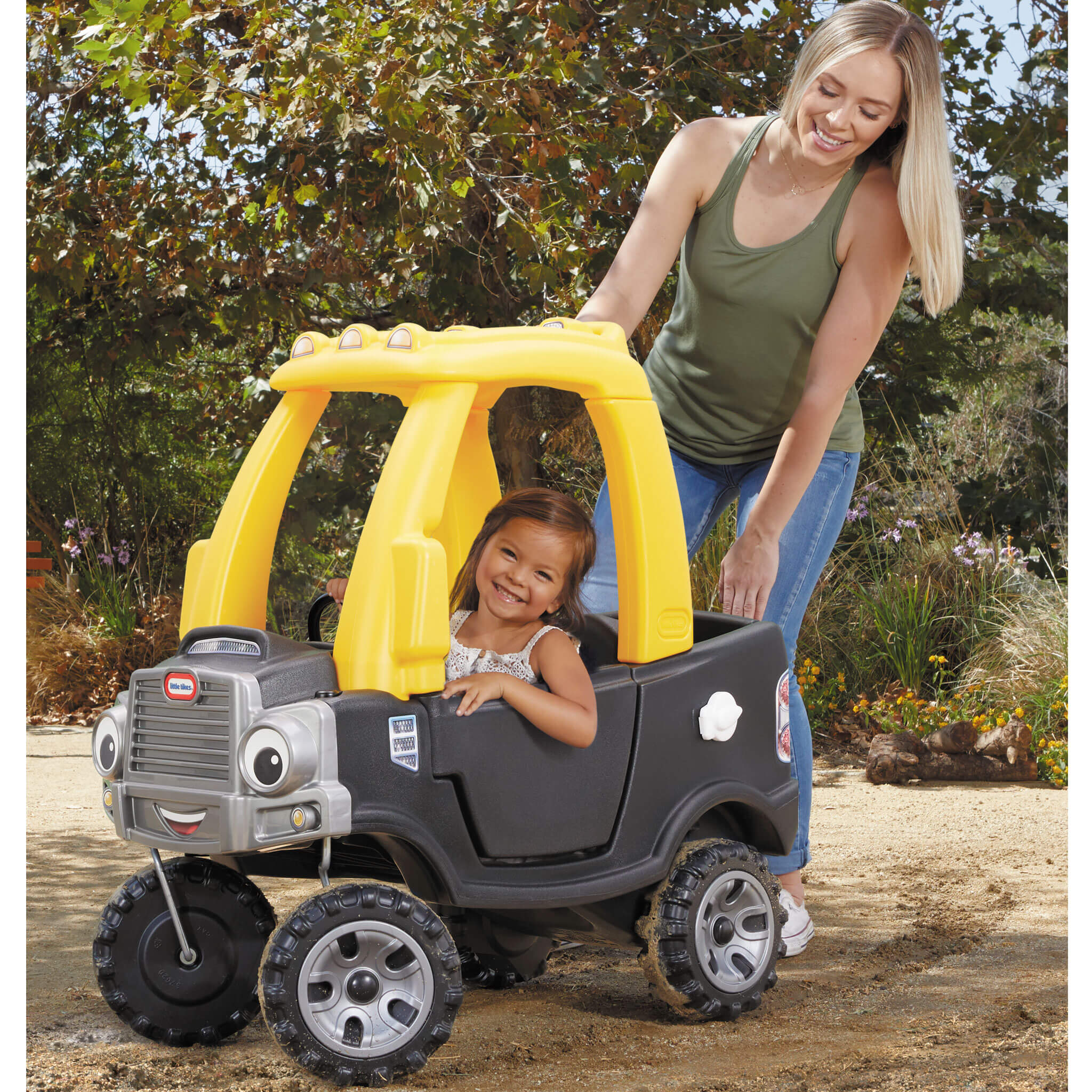 Cozy Truck™ Ride-Black with Working Door, Tailgate & Removable Floorboard