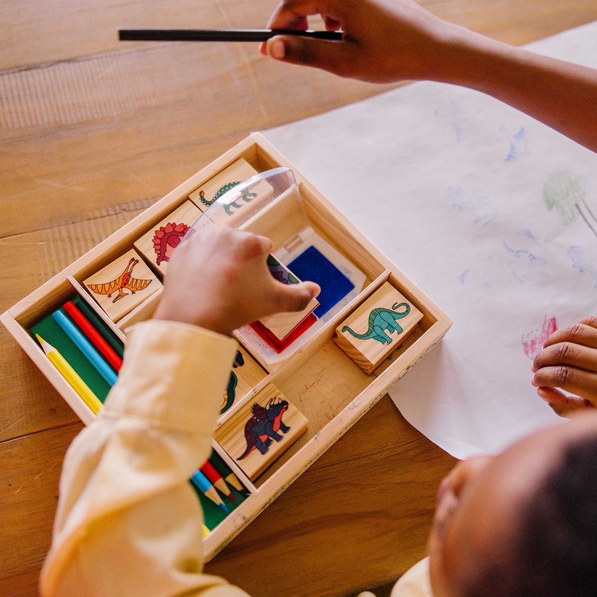Wooden Stamp Set - Dinosaurs
