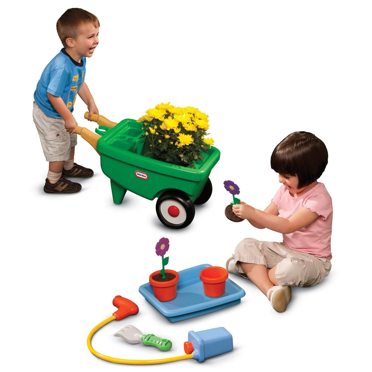 2-in-1 Garden Cart & Wheelbarrow – Gardening Playset