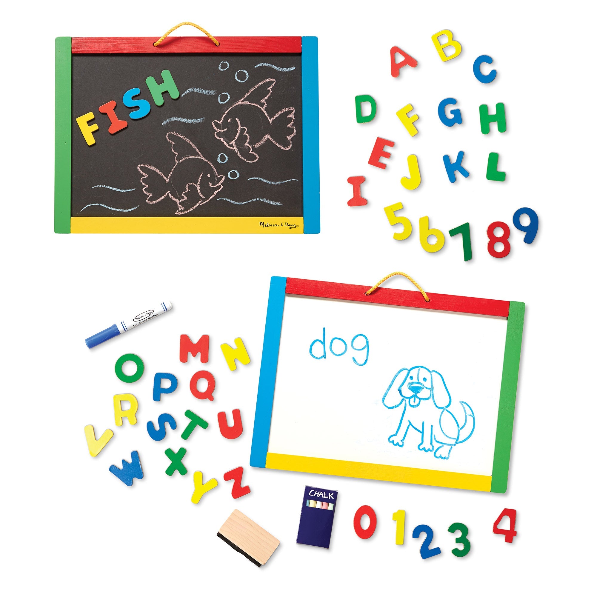 Magnetic Chalkboard & Dry-Erase Board (Uppercase)