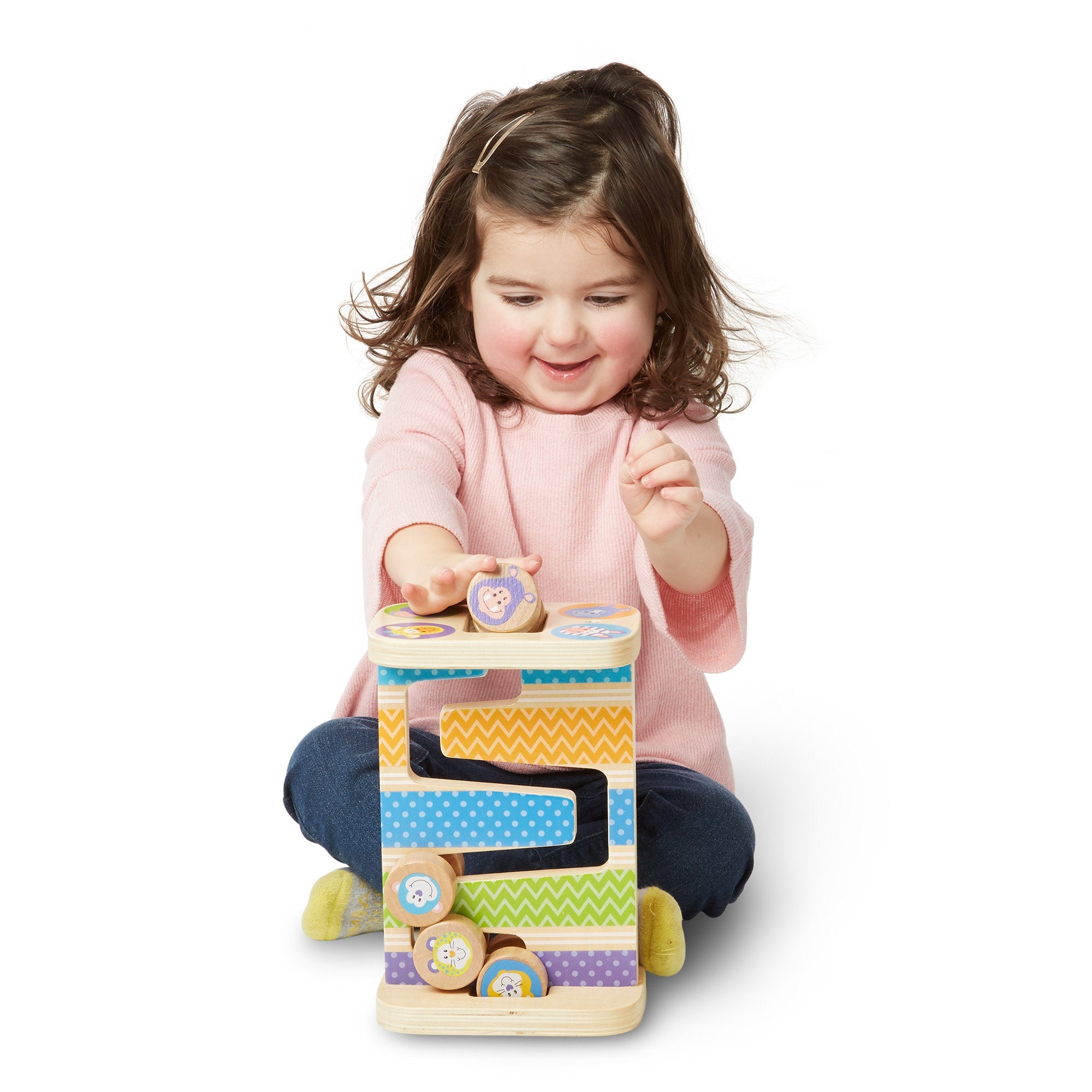 First Play Wooden Safari Zig-Zag Tower