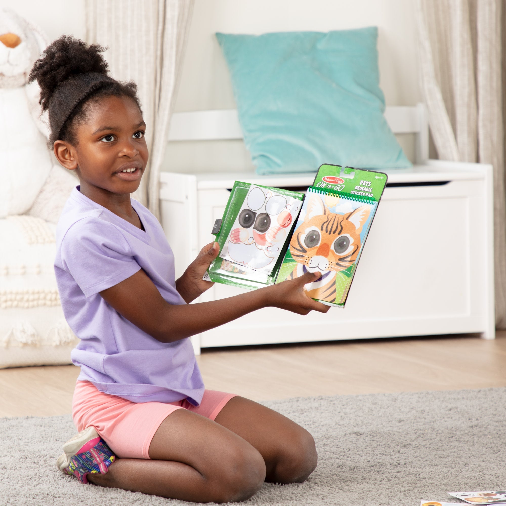 Make-a-Face – Pets Reusable Sticker Pad – On the Go Travel Activity