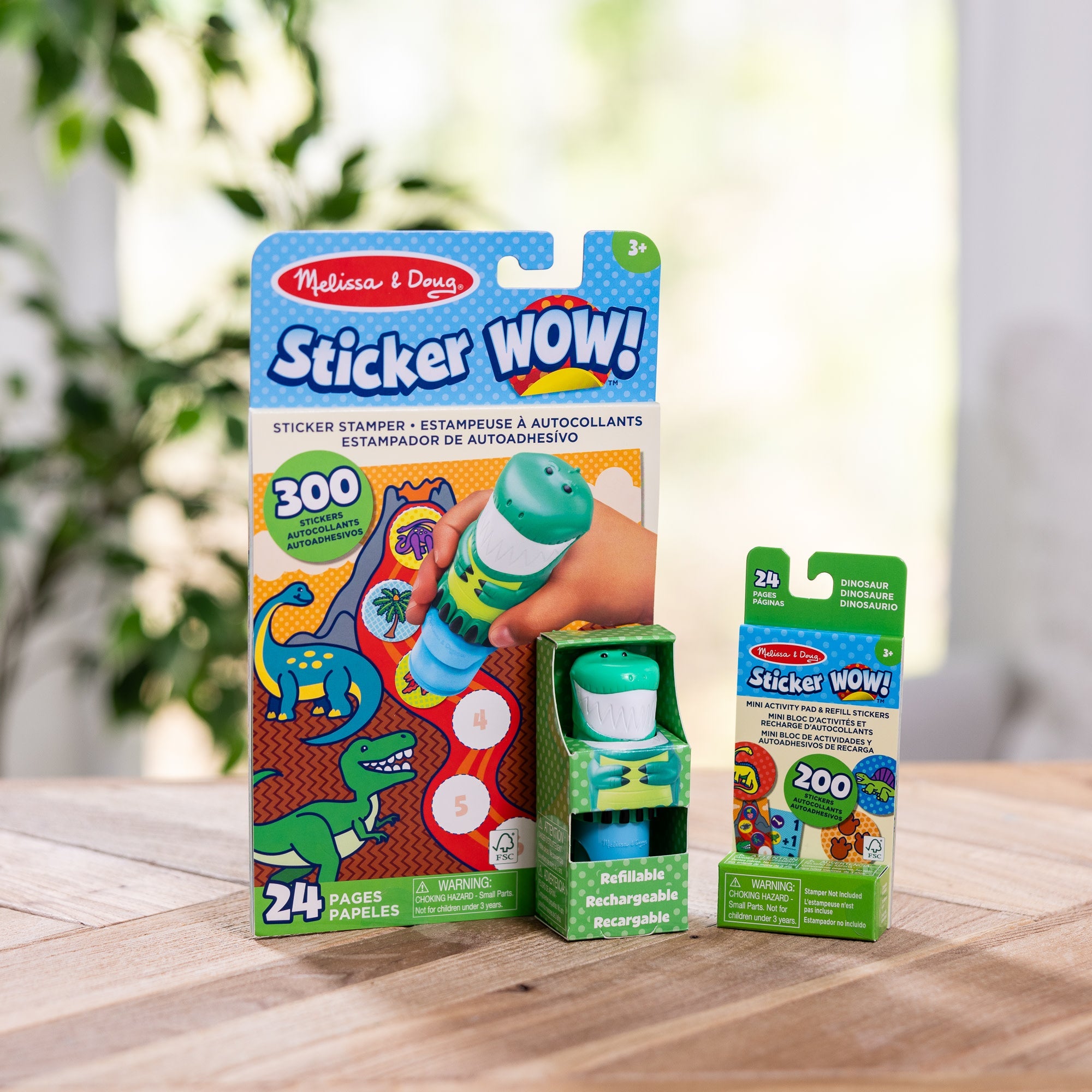 Sticker WOW!™ Dinosaur Bundle: Activity Pad & Sticker Stamper + Mini Activity Pad and 200 Refill Stickers