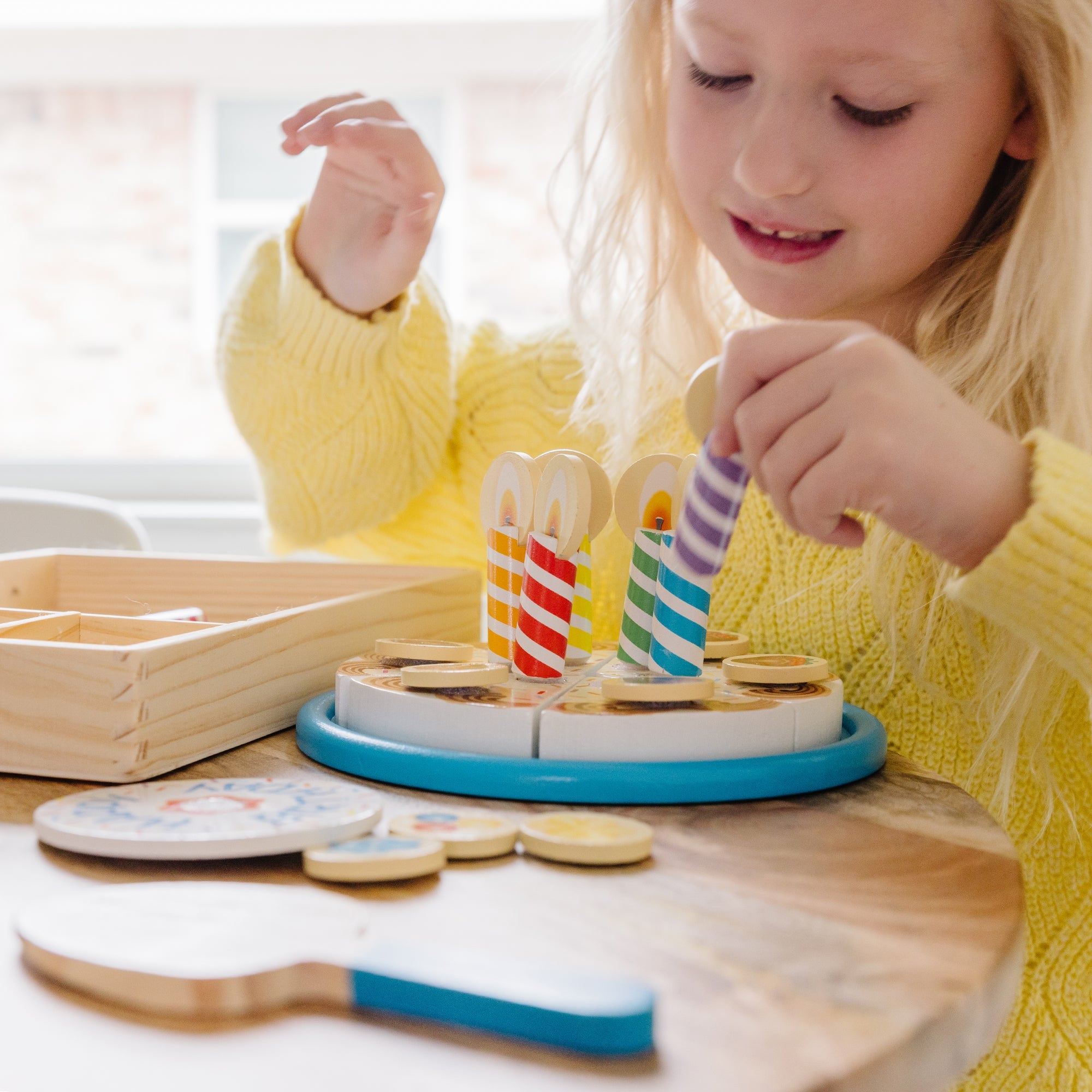 Wooden Birthday Cake Play Set